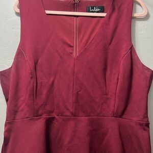 Lulus Burgundy Sleeveless Dress